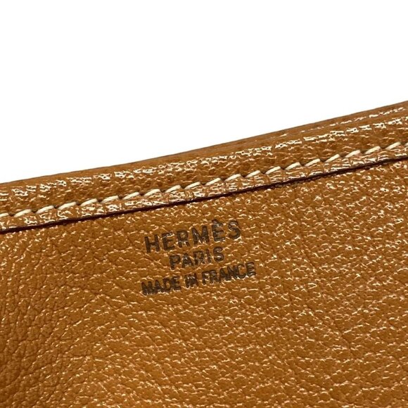 Auth HERMES Evelyne GM Brown Togo Square C Shoulder Bag - Picture 12 of 15